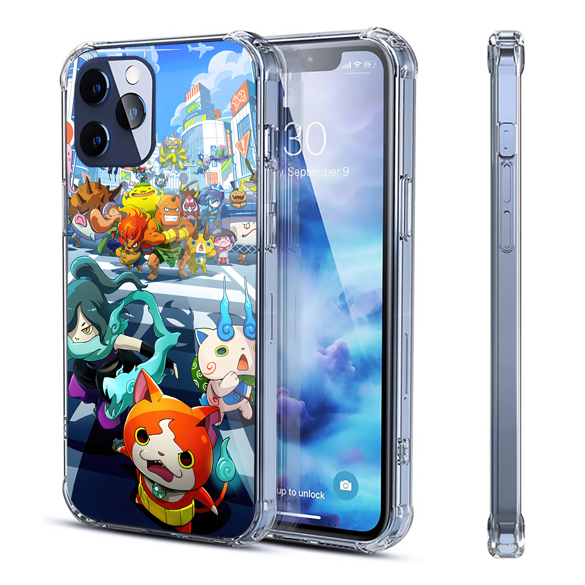 （画像用） 妖怪ウォッチ Yo-kai Watch 【iPhone 12シリーズ対応】透明スマホケース（クリアソフトケース）